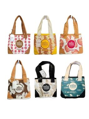 *Set of 6* Whole Foods x Tag Aloha Collab Mini Tote Bags